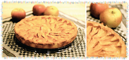 La vrai Tarte Normande. La recette de la véritable tarte normande aux pommes et amandes.