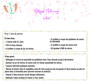 DIY Fiche tutoriel nettoyant multi-usage naturel